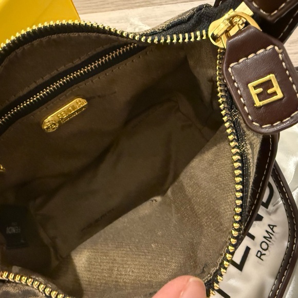 Authentic Fendi Black and Brown Mini Bag with two straps - Picture 11 of 16